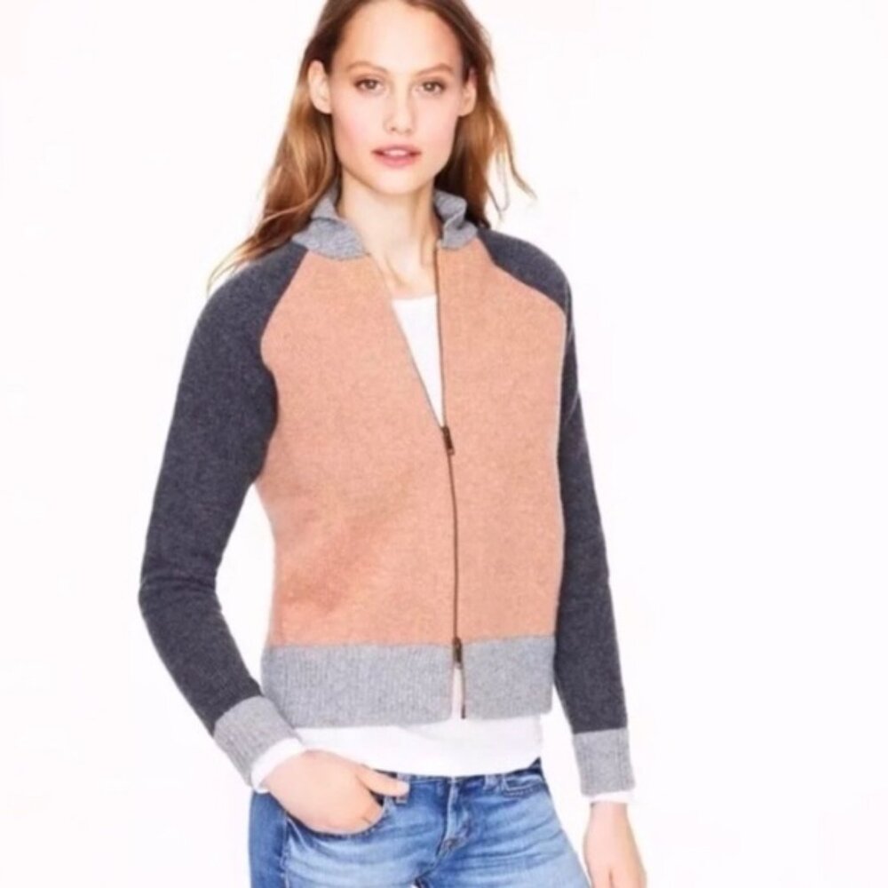 NWOT J. Crew 100% Bonded Wool Varsity Jacket - Picture 4 of 14